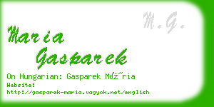 maria gasparek business card